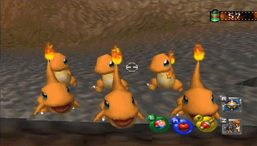 Pokémon Snap Charmander salvajes