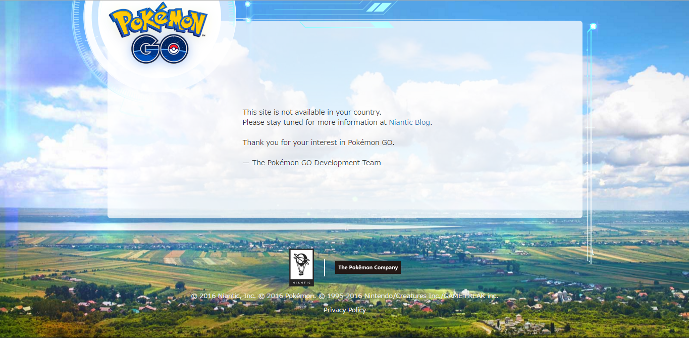 Pokémon Go web oficial
