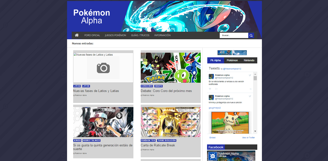 Así lucía nuestra web un 25 de noviembre de 2015.