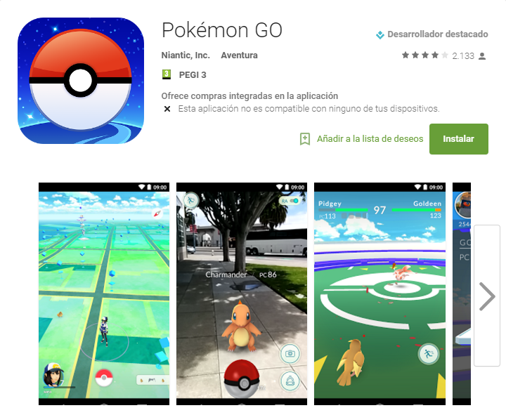 Pokémon go play store