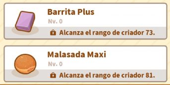 Alimentos de esta actualización